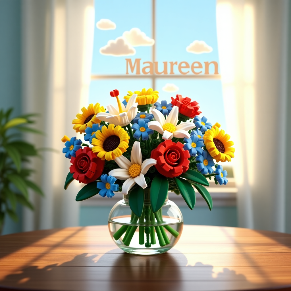 Legos bouquet Sympathy Card