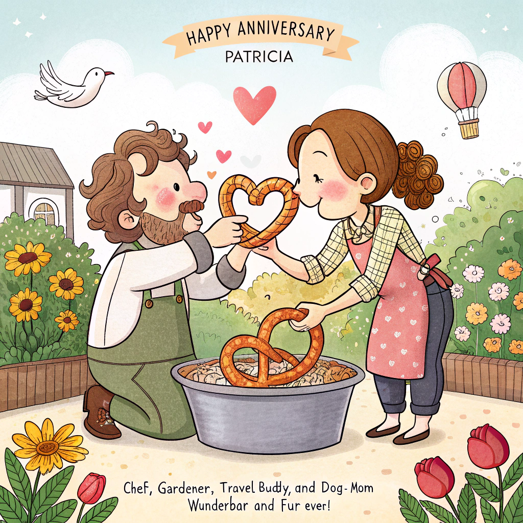 Flowers, cooking, gardening, travel, dogs, travel, germany, mom, and Anniversary Card