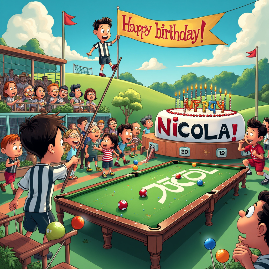 Snooker, juventus turin, formel 1 Birthday Card