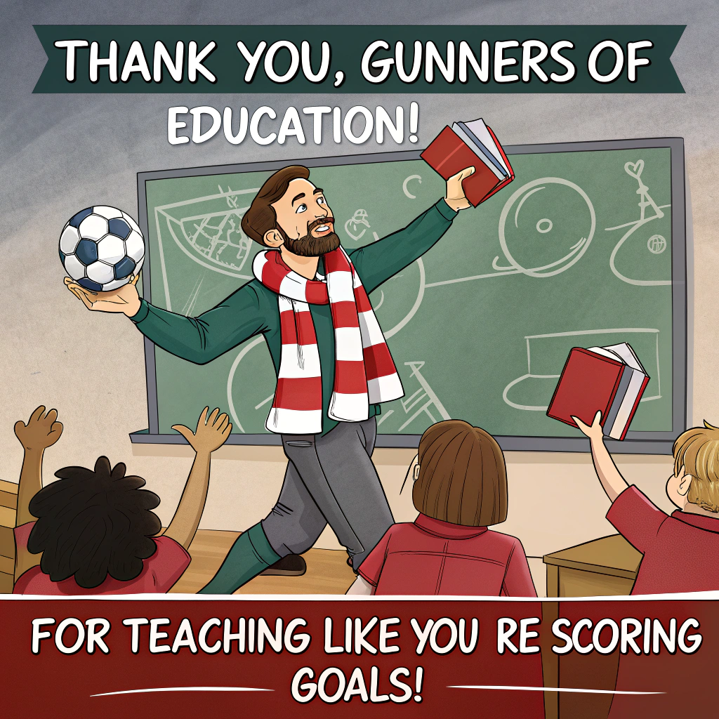 Arsenal, Teaching, and Thank-you Card