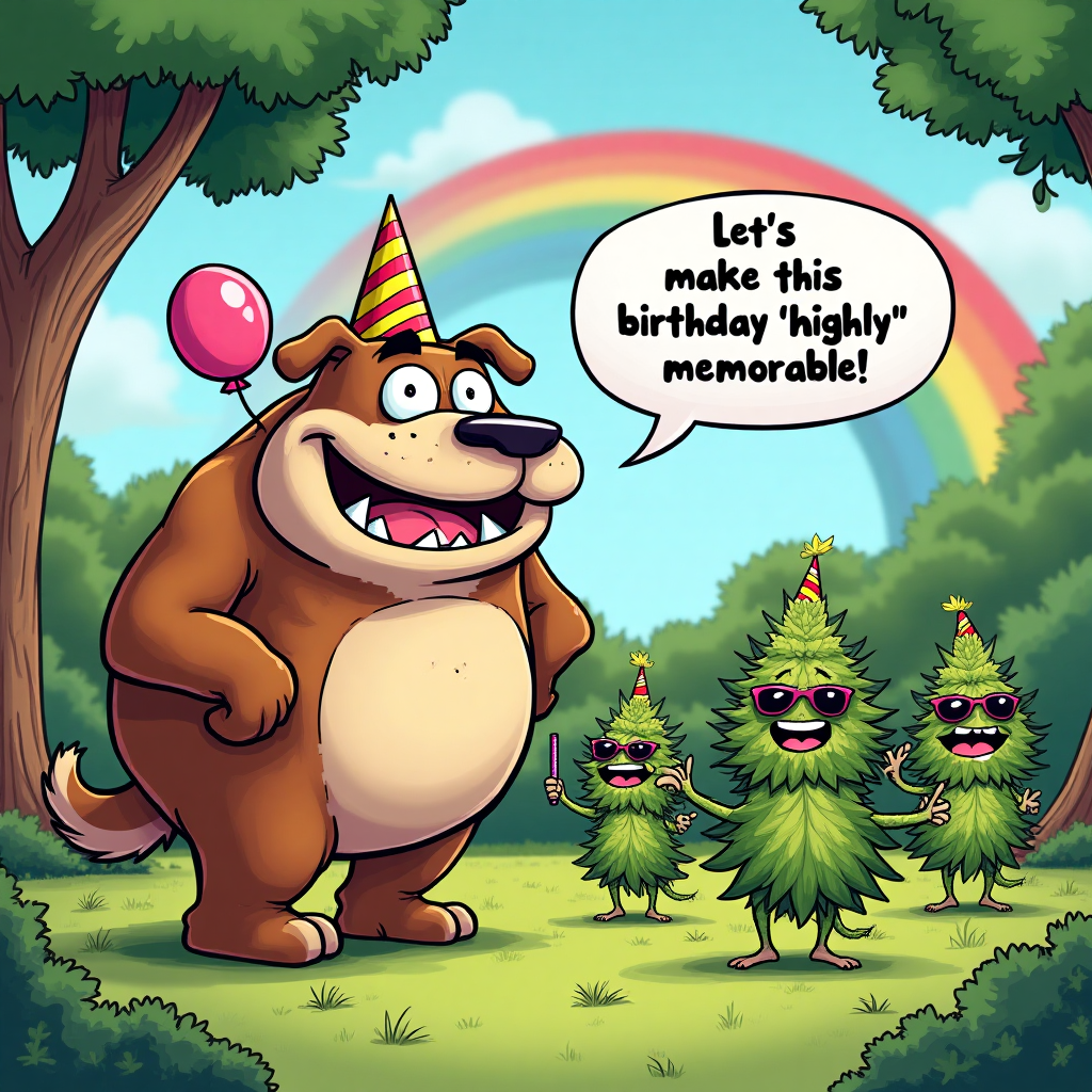 Weed, xl bully, and Birthday Card