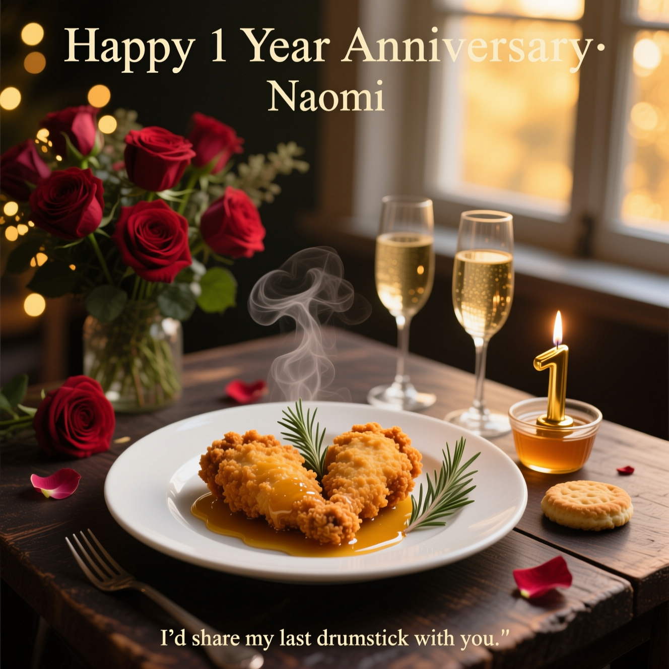 Fried Chicken, and Anniversary Card