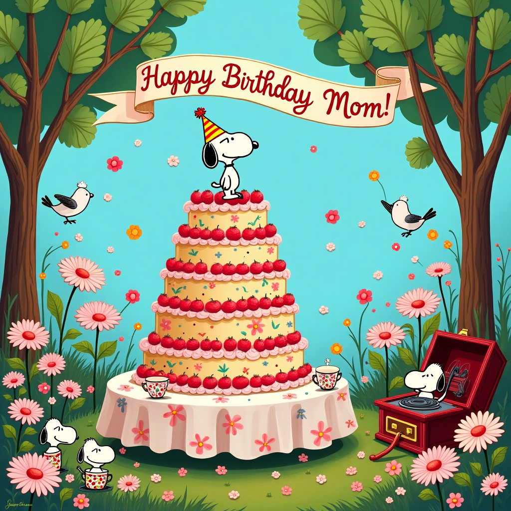 A snoopy theme birthday card Birthday Card