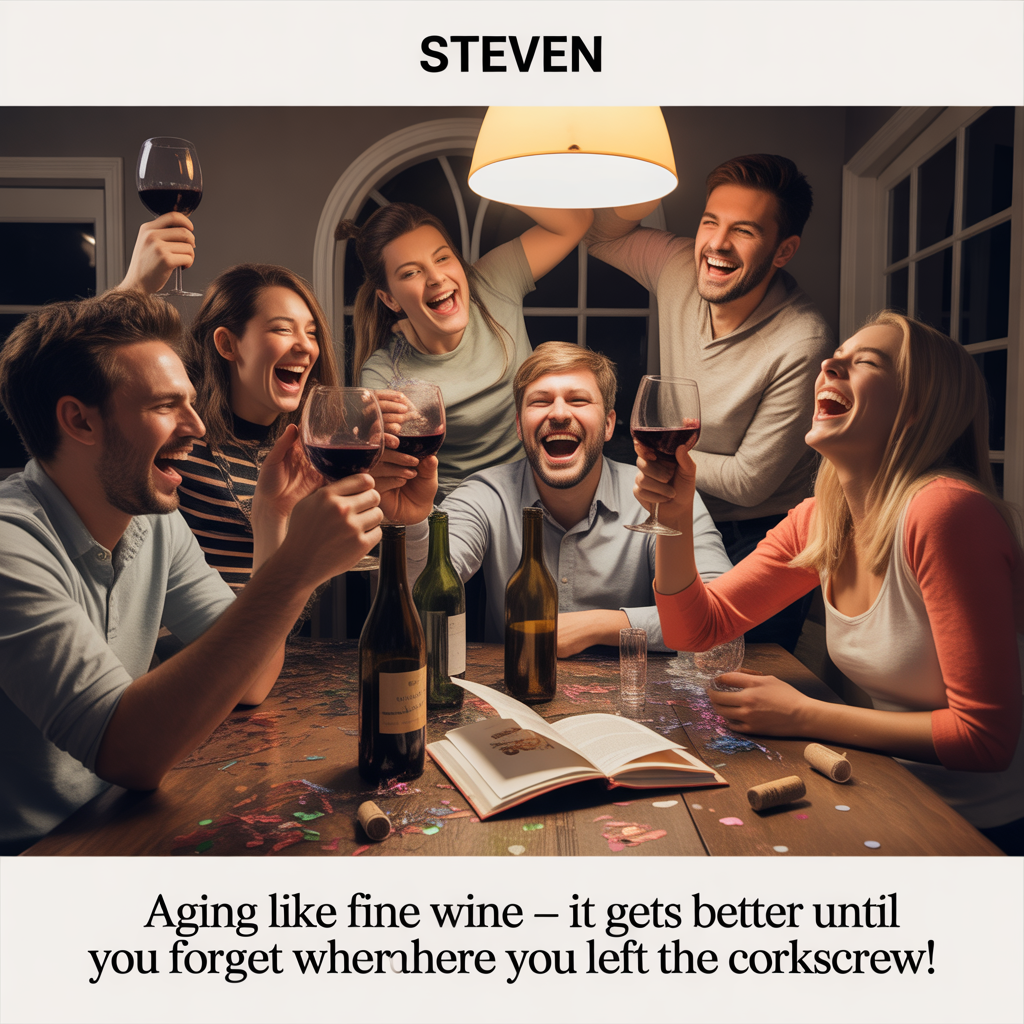 Telling dirty jokes and drinking alcohol , and Birthday Card