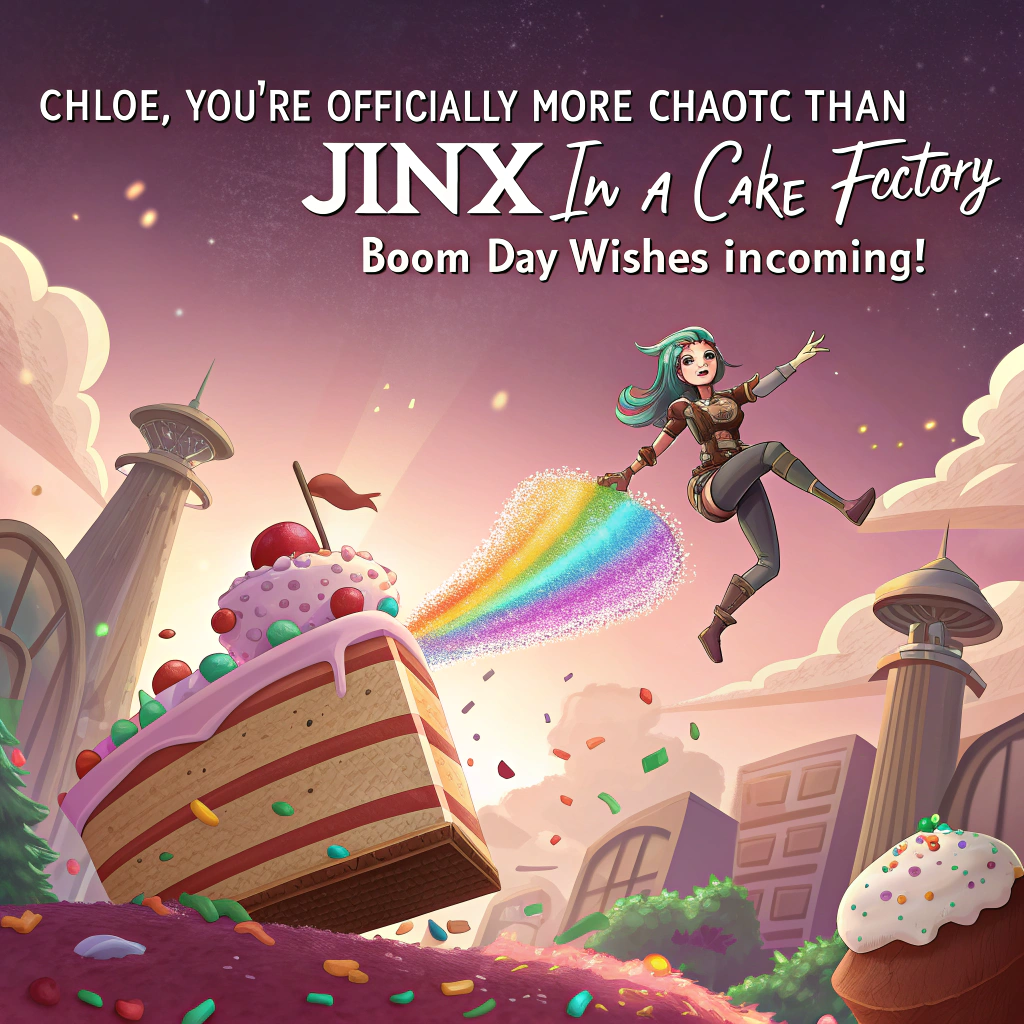 Arcane League Of Legends, and Jinx Arcane League Of Legends Birthday Card