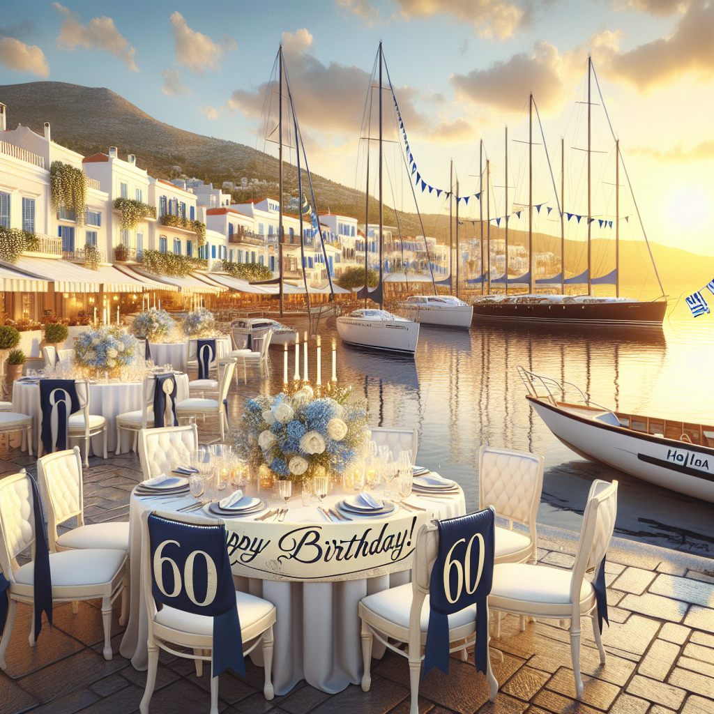 60th Birthday, Grrek Harbour, and Racing Yachts Birthday Card