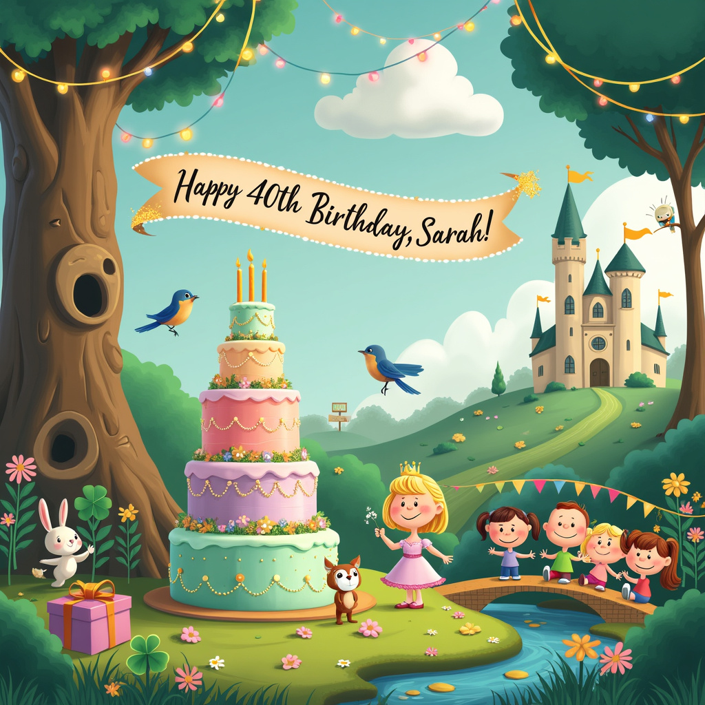 40th Birthday , Blonde, Shamrock, and Princess Birthday Card