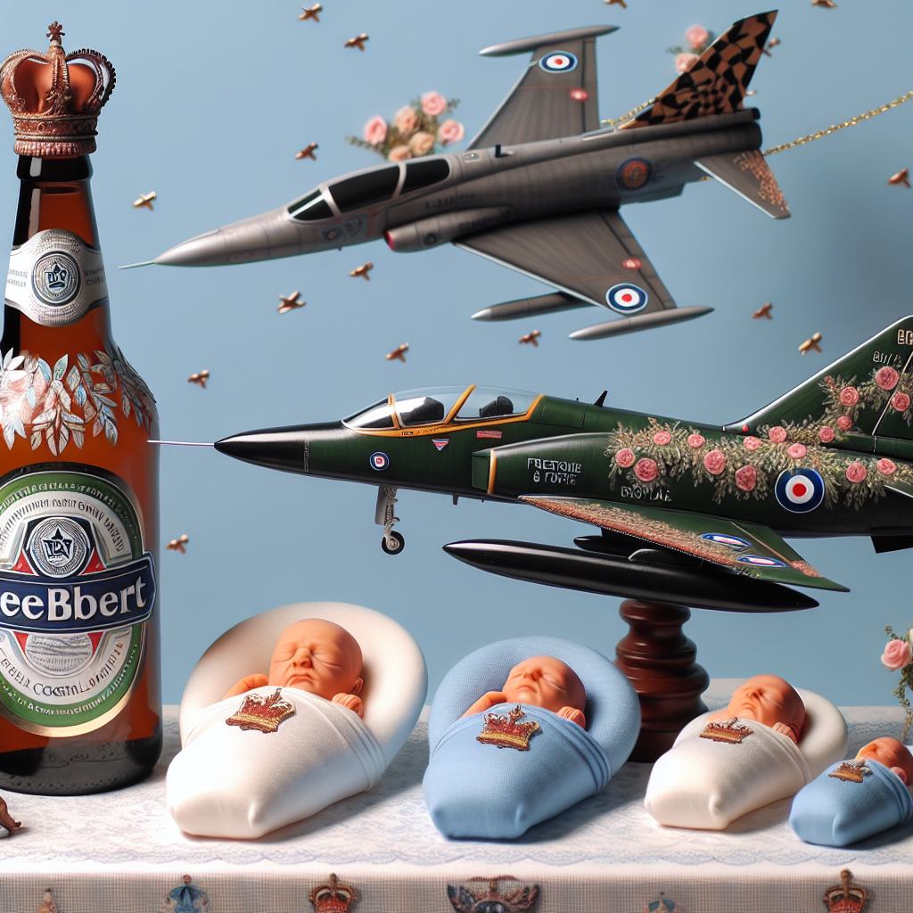 Beer, Falcon 900, Babies , and Royal airforce New-baby Card