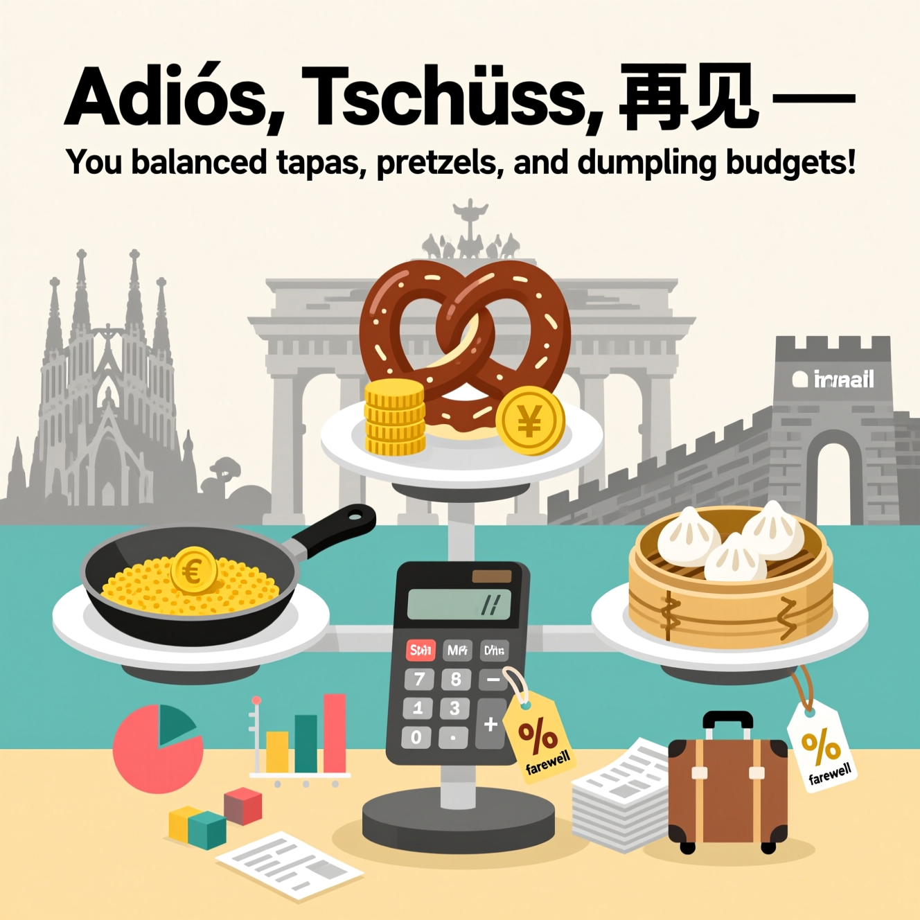 Financial controlling, Spain, Germany, China, and Farewell Card