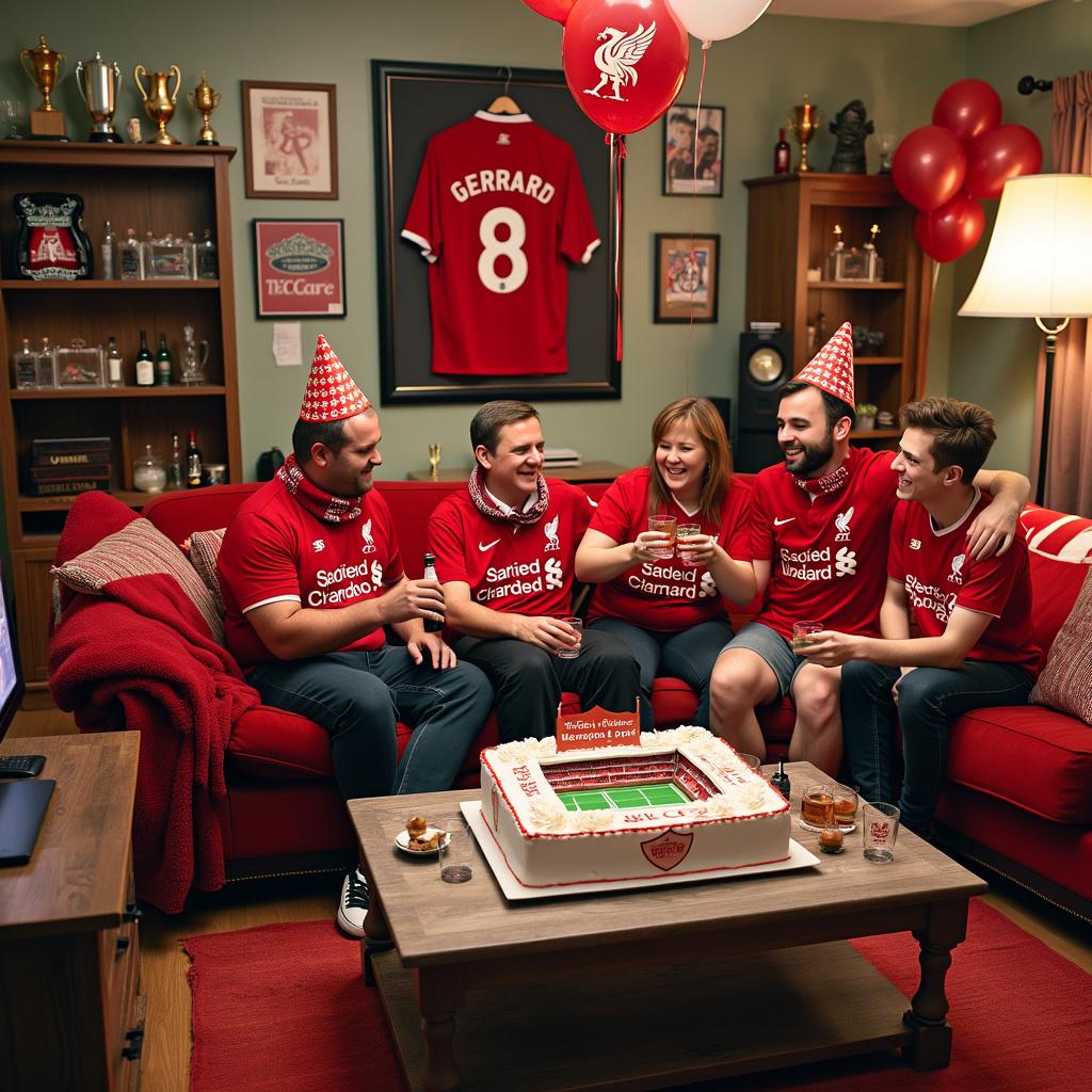 Liverpool Football Fan, and Jack daniels tennesse whiskey Birthday Card
