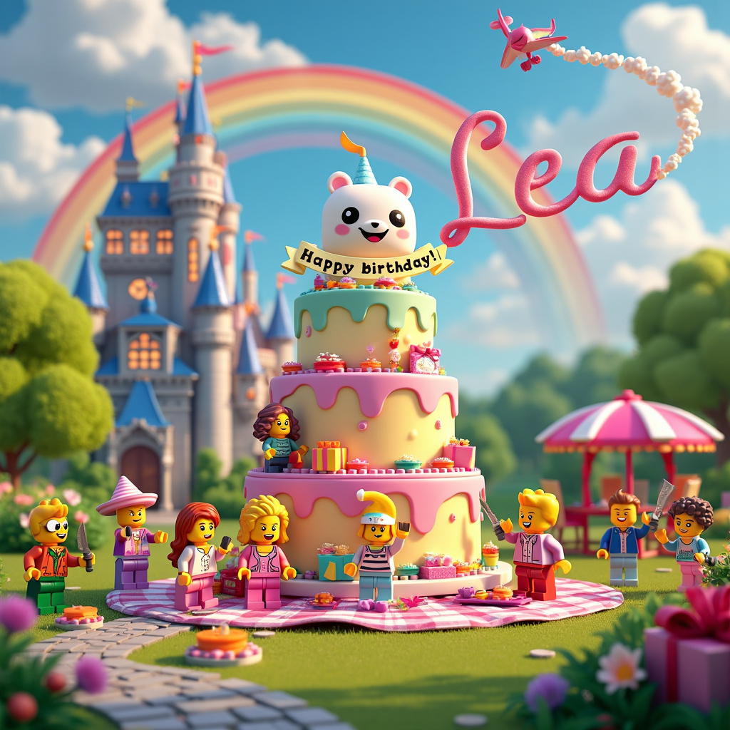 Squishmallow, Lego, and Rainbow high Birthday Card