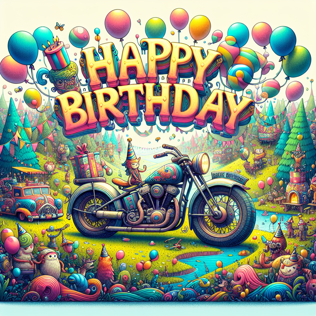 Harley davidson Birthday Card