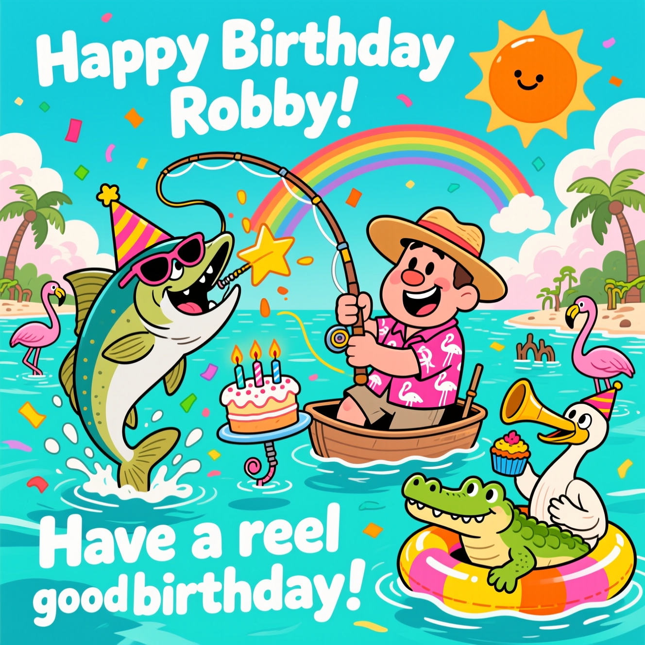 Fishing, florida, and Birthday Card