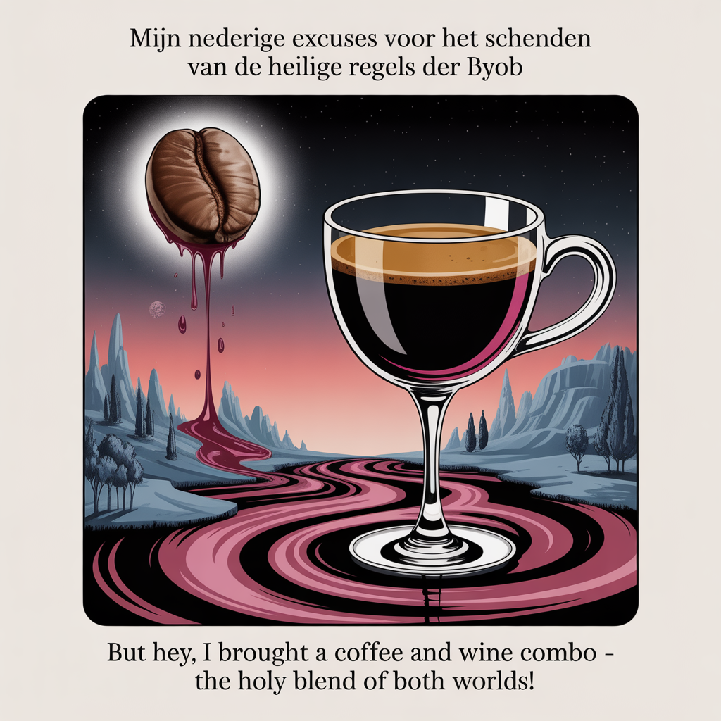 Wine, COffee, and Sympathy Card