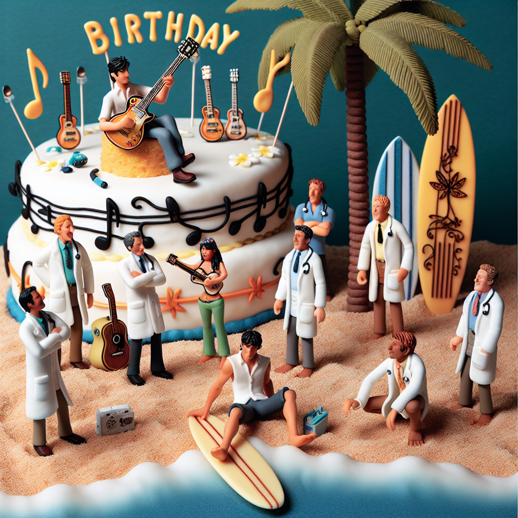 Liam Gallagher, Doctors, Guitars, and Surfing Birthday Card