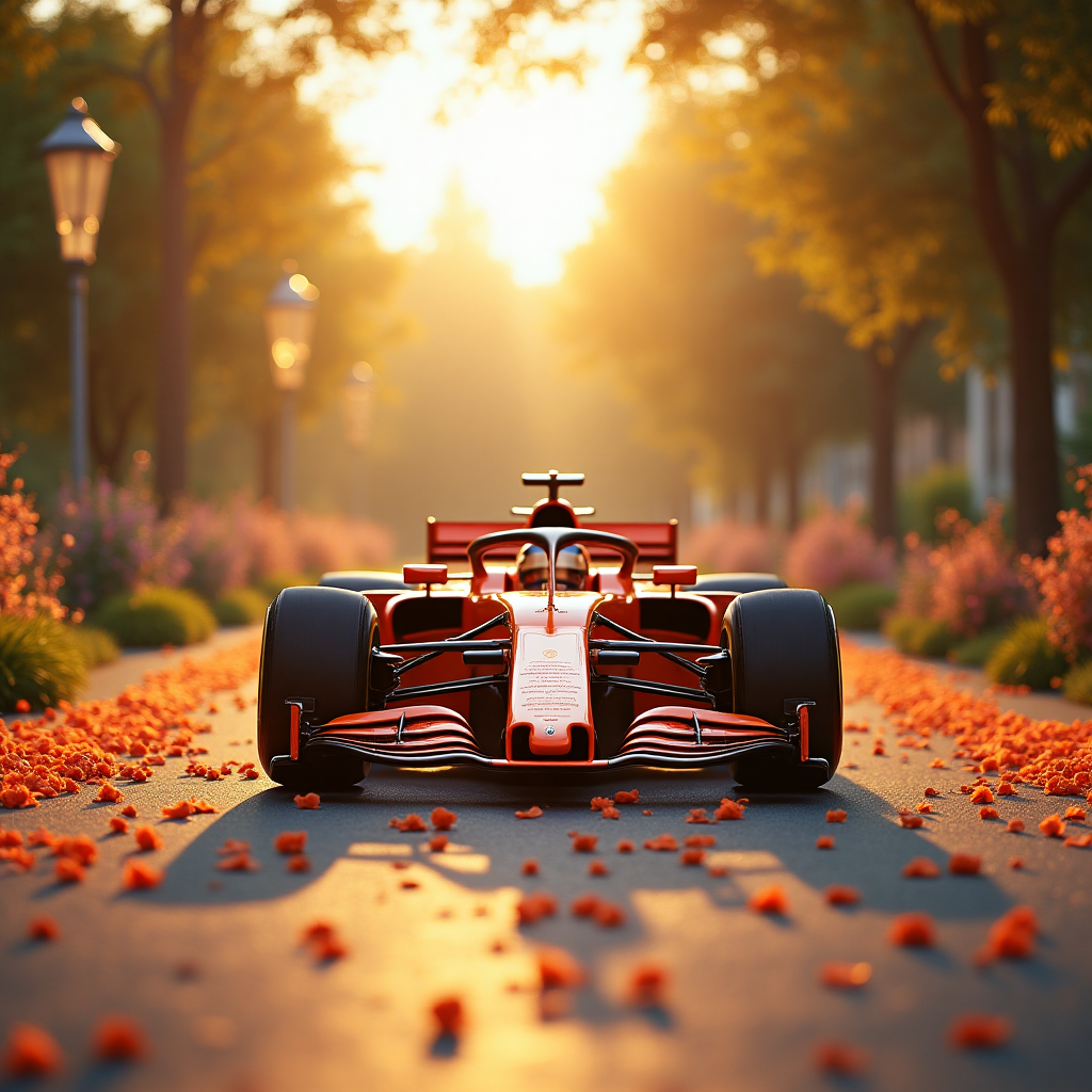 Orange F1 car, and Wedding Card