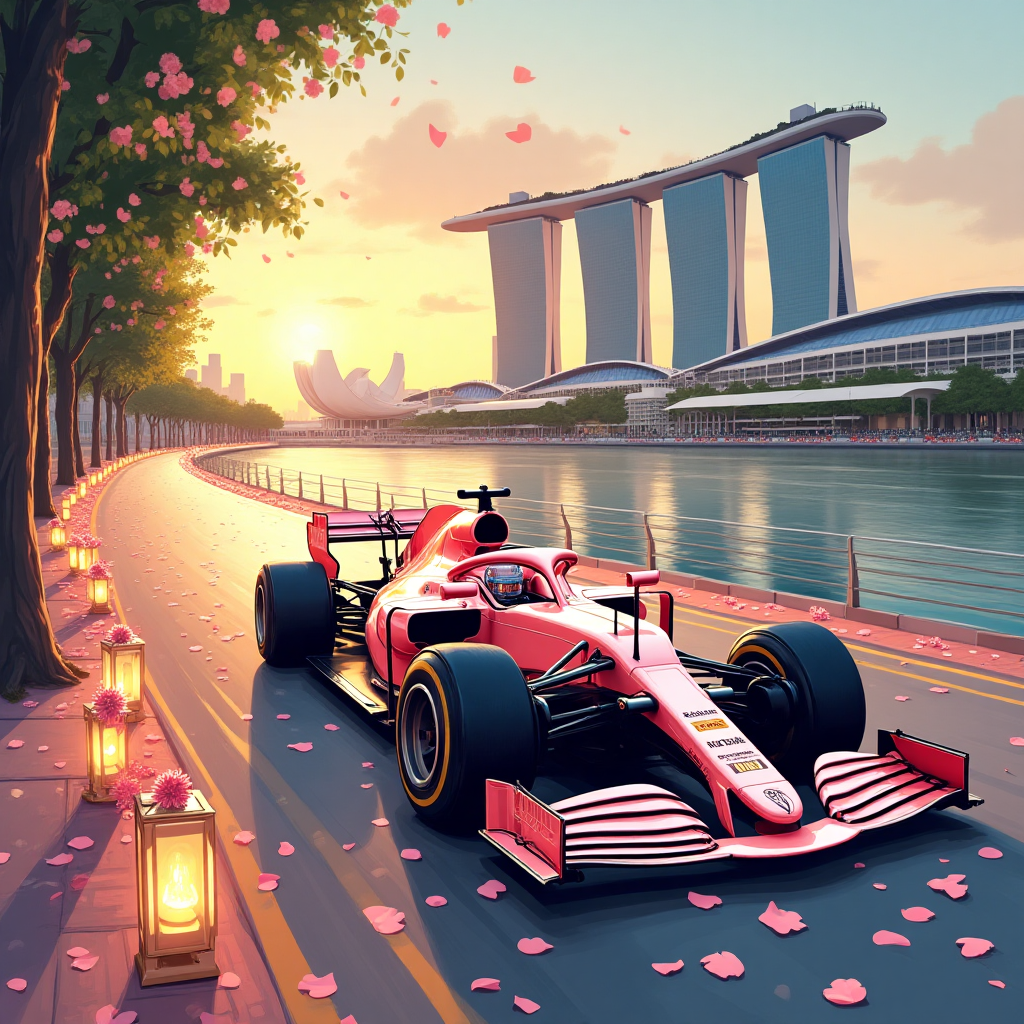Singapore, f1, and Wedding Card
