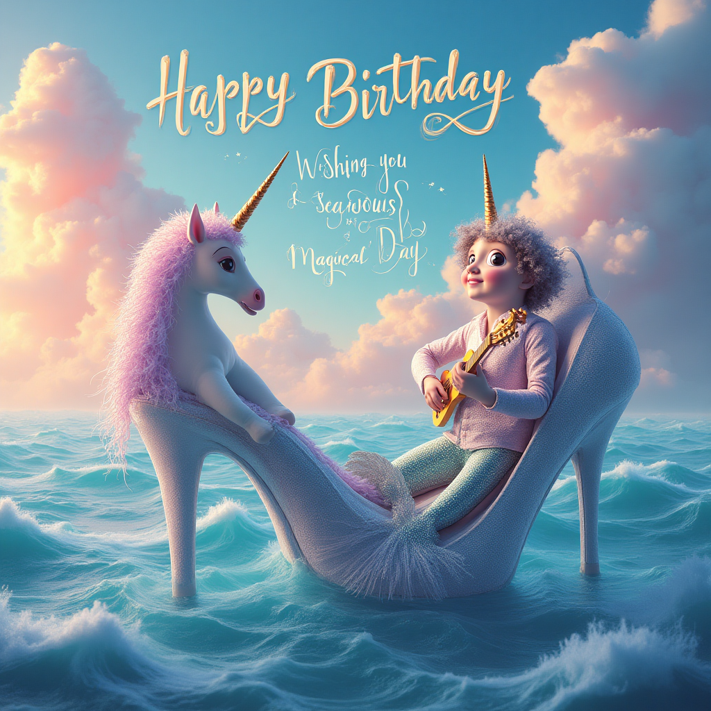 Mermaids, unicorns, stiletto heels, googly eyes, Harry Styles, and Birthday Card