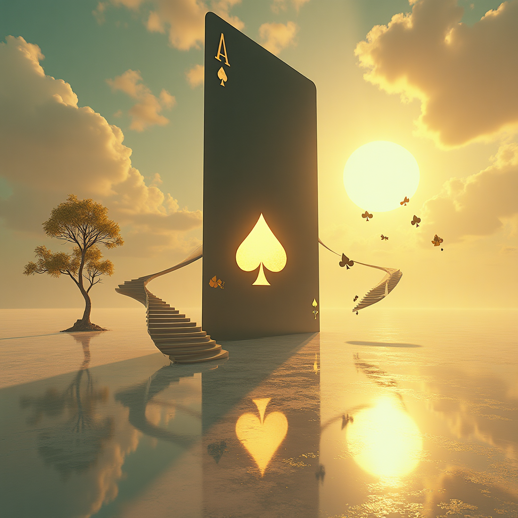 Ace of spades, and Congratulations Card