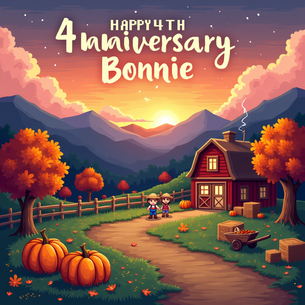 Stardew valley , Autumn, Pumpkins, and Anniversary Card