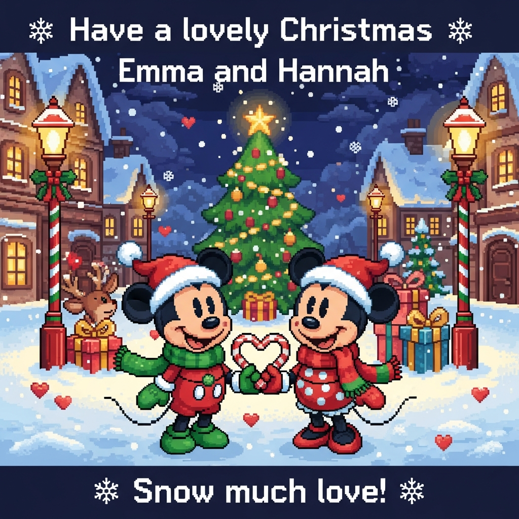 Mickey and minnie christmas, and Christmas Card