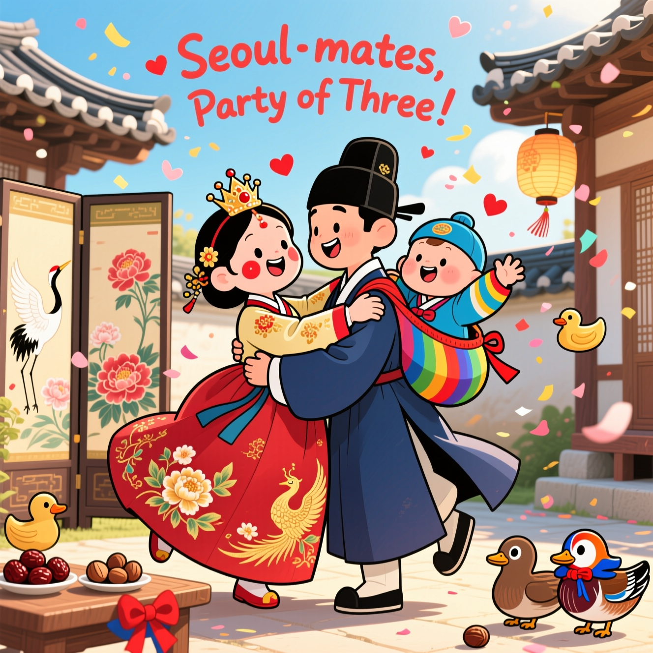 Tradition , Koreanb, Wedding, With a baby boy, and Wedding Card