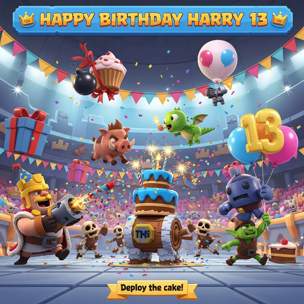 Clash royale , and Birthday Card