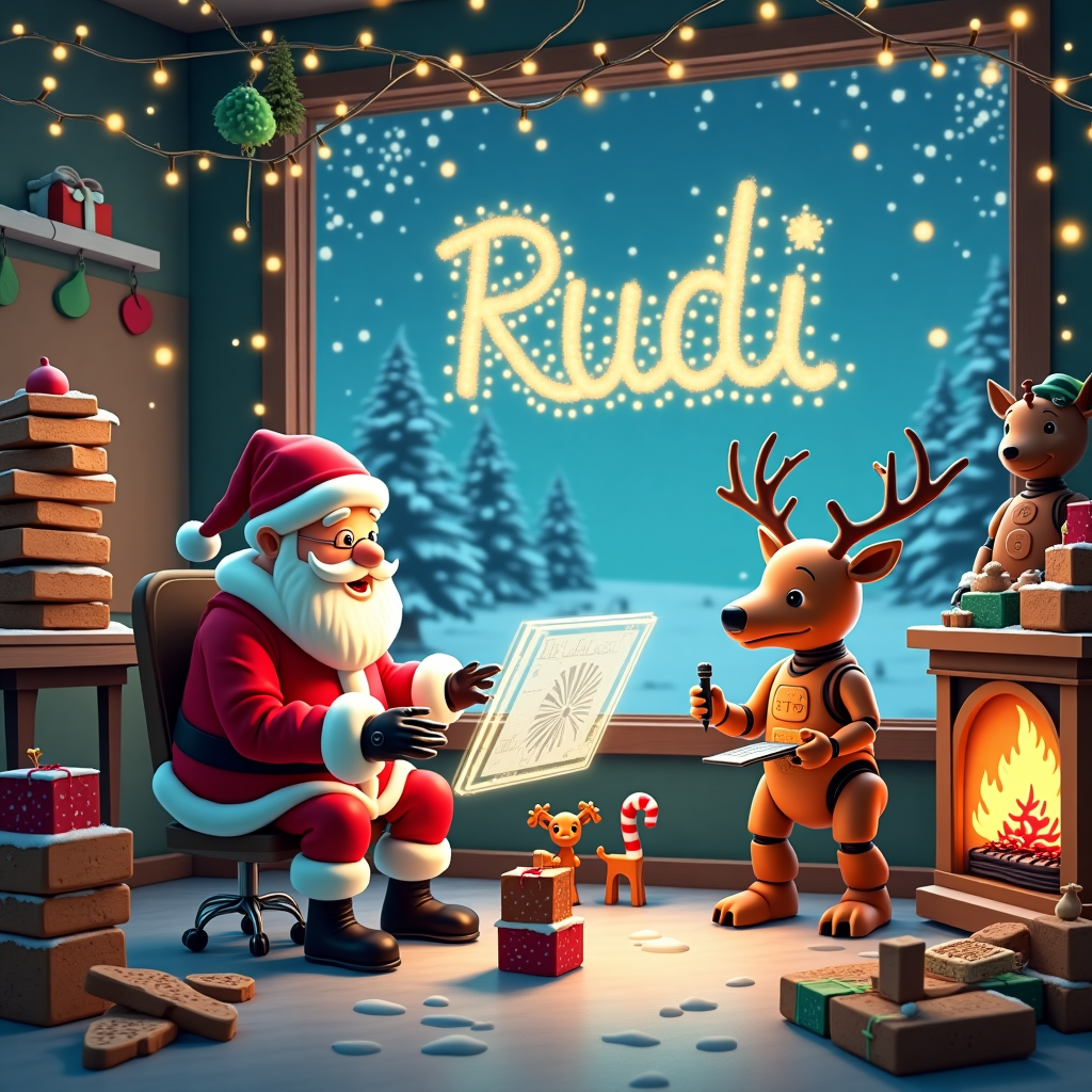 AI tech themed Christmas Card