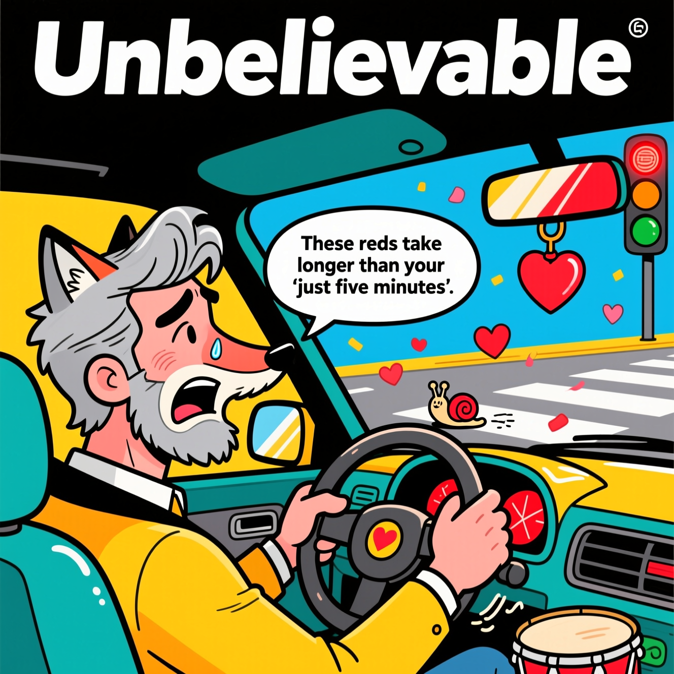 Moaning about traffic lights, and Anniversary Card