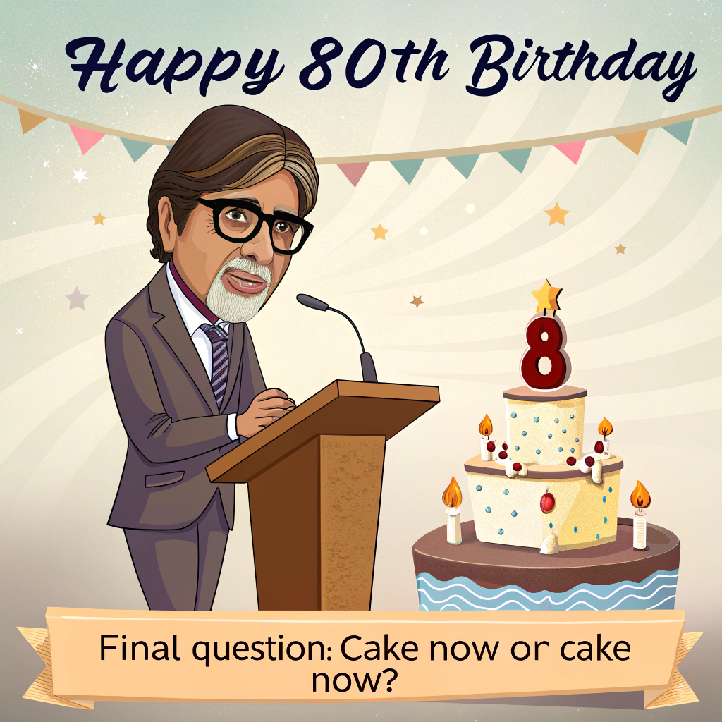 Amitabh bachchan, Kaun Banega Crorepati, Question which film is this dialogue from , Bbuddah Hoga Terra Baap, A Deewar b Sharaabi c Don or d Other, and Birthday Card