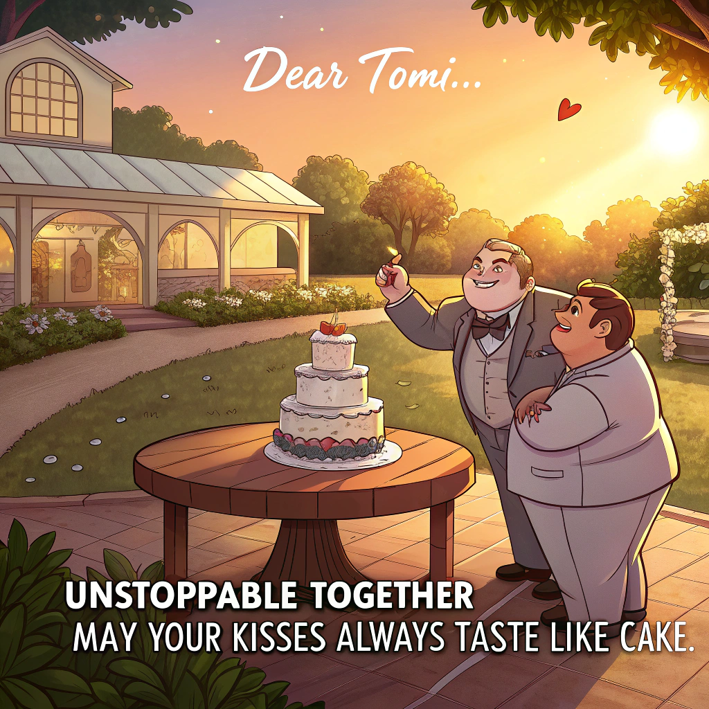 Obese men , Tongue, Ants, and Wedding Card