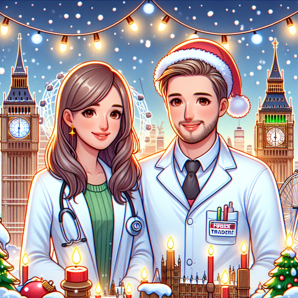 A charming Christmas illustration depicts a female scientist with white skin and long brown hair working alongside a male forex trader with white skin and short brown hair. They're surrounded by festive London landmarks like Big Ben, the London Eye, and Tower Bridge, all adorned with twinkling Christmas lights and a dusting of snow, adding a joyful holiday spirit to the scene.
Generated with these themes: Female scientist with white skin and brown long hair, Male forex trader with white skin and short brown hair, and London.
Made with ❤️ by AI.