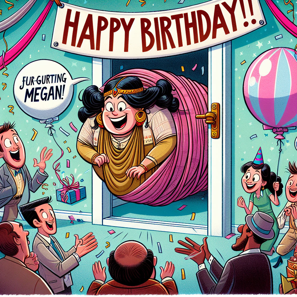 Pretty brunette with huge bum Birthday Card