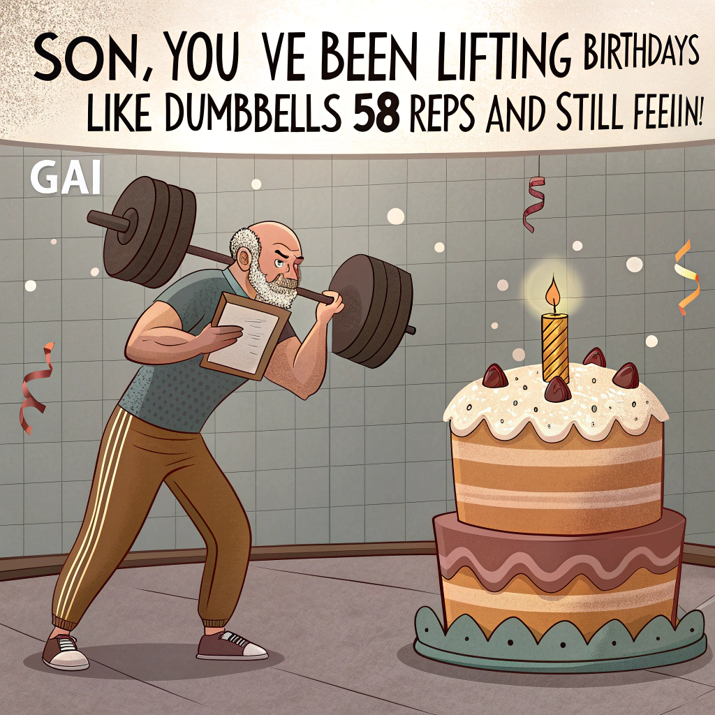 Personal trainer, Gym, and 58 Birthday Card