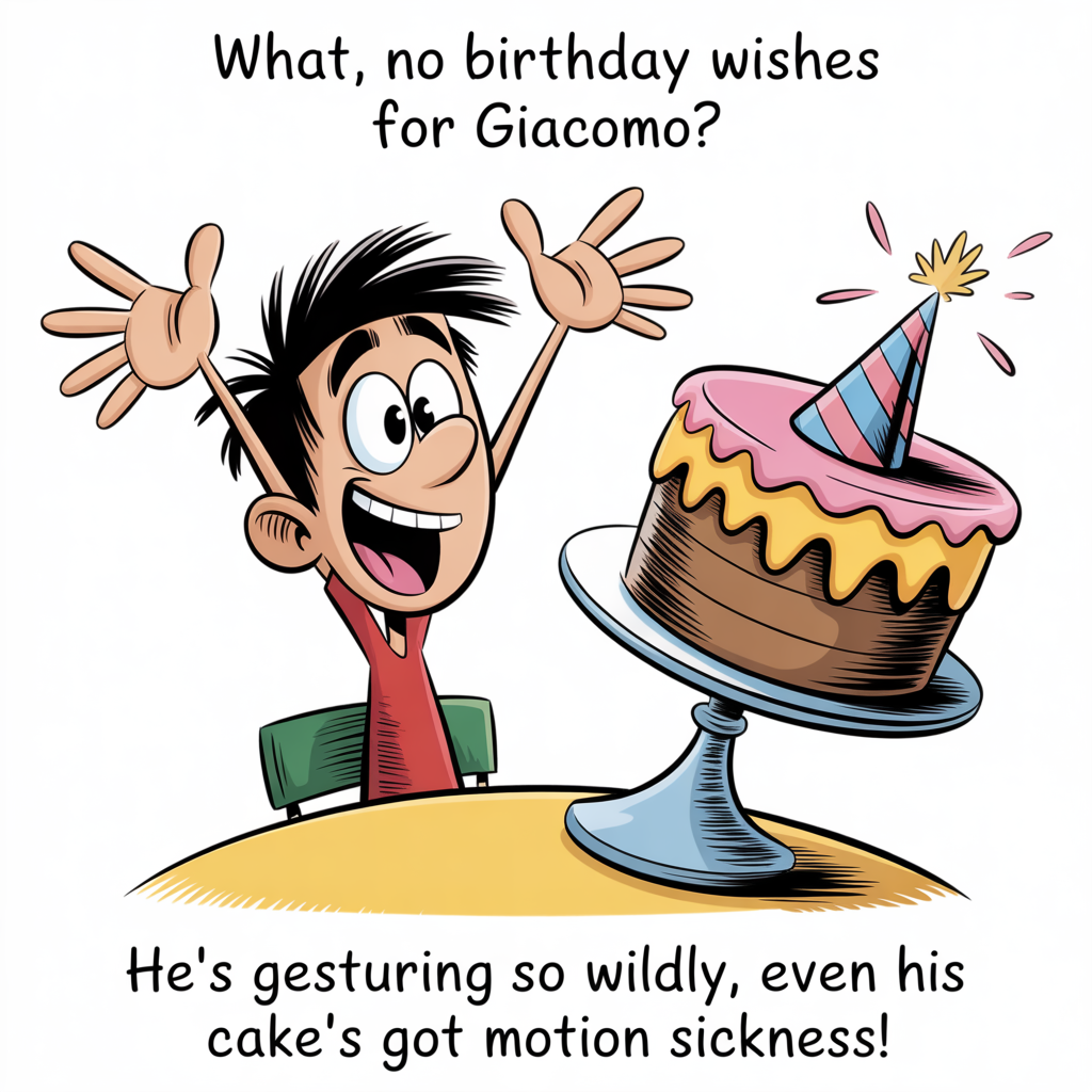 Gesticulating italian boy , Birthday, and Birthday Card