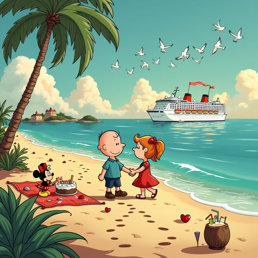 Beach, Holding hands, Disney , Cruise ship, and Happy anniversary Anniversary Card