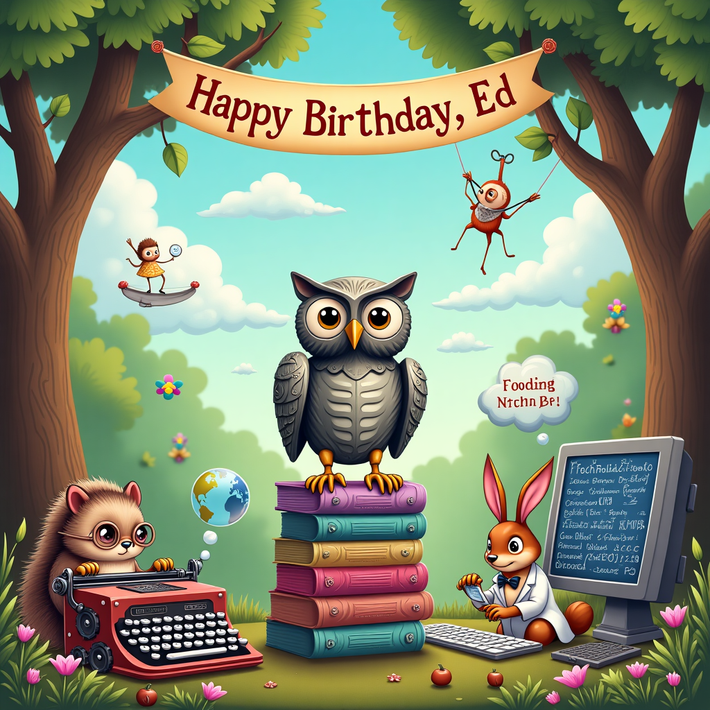 An AI research project Birthday Card