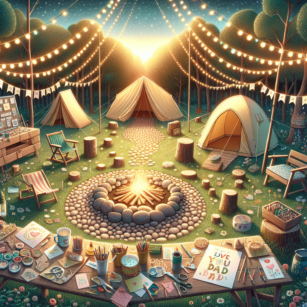 Diy, and Camping Fathers-day Card