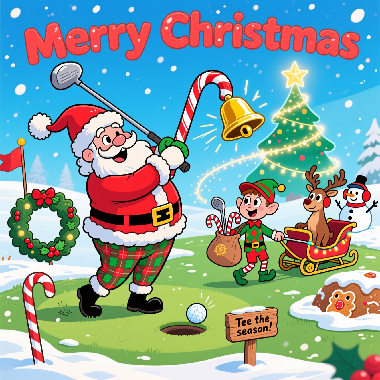 Golf, and Christmas Card