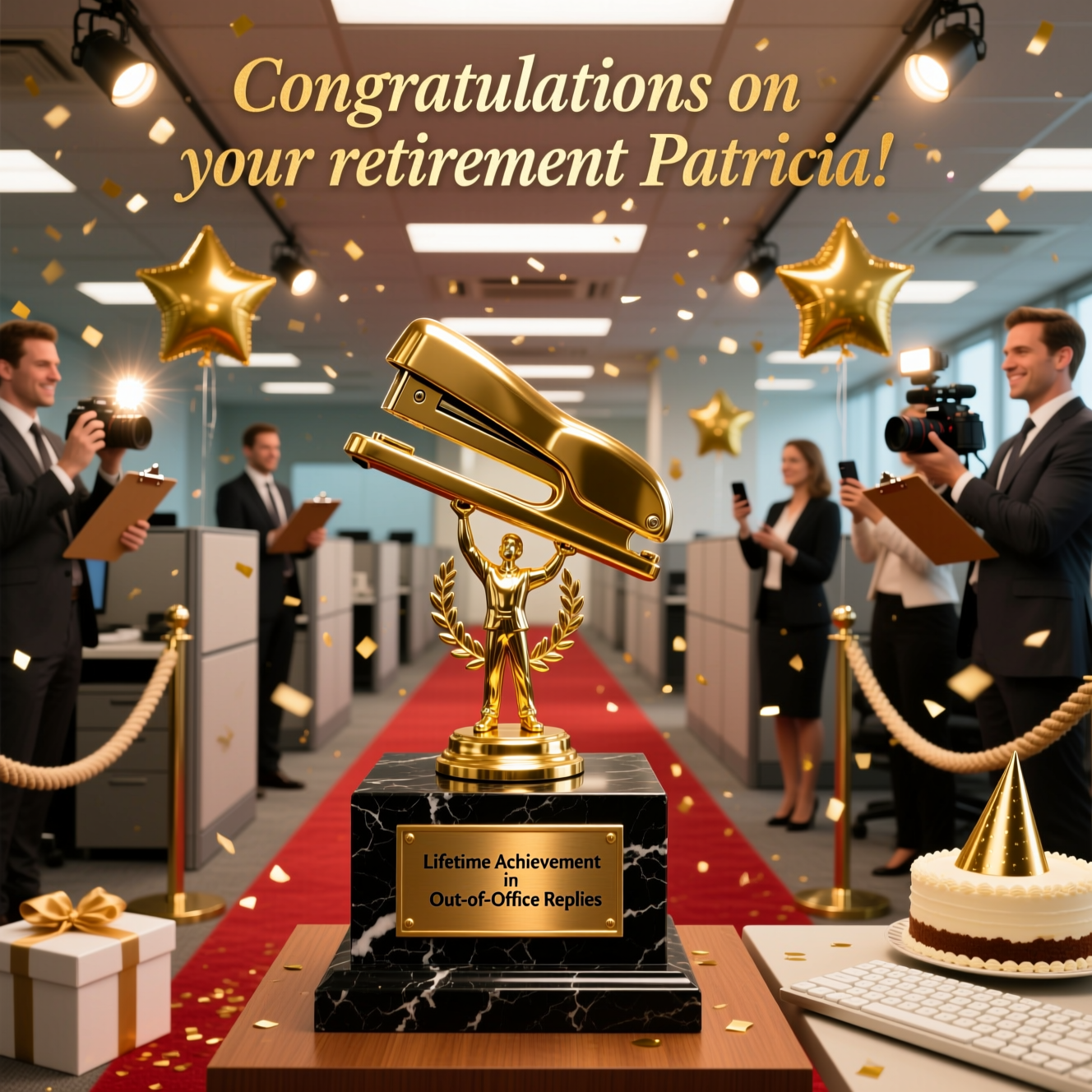 Winning the office oscar, and Congratulations Card