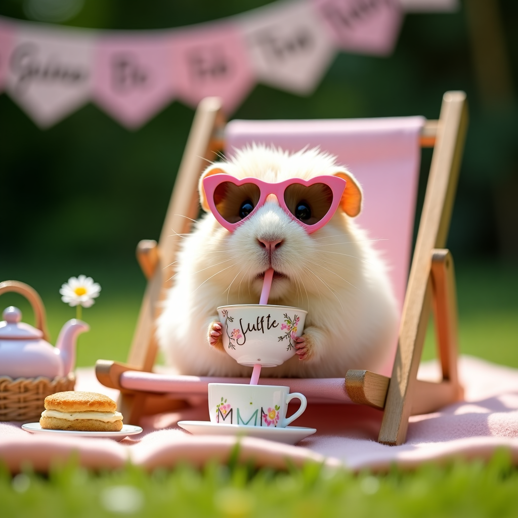 Gineau pig the phrase its gineau be a good day, and Not to AI more realistic Mothers-day Card