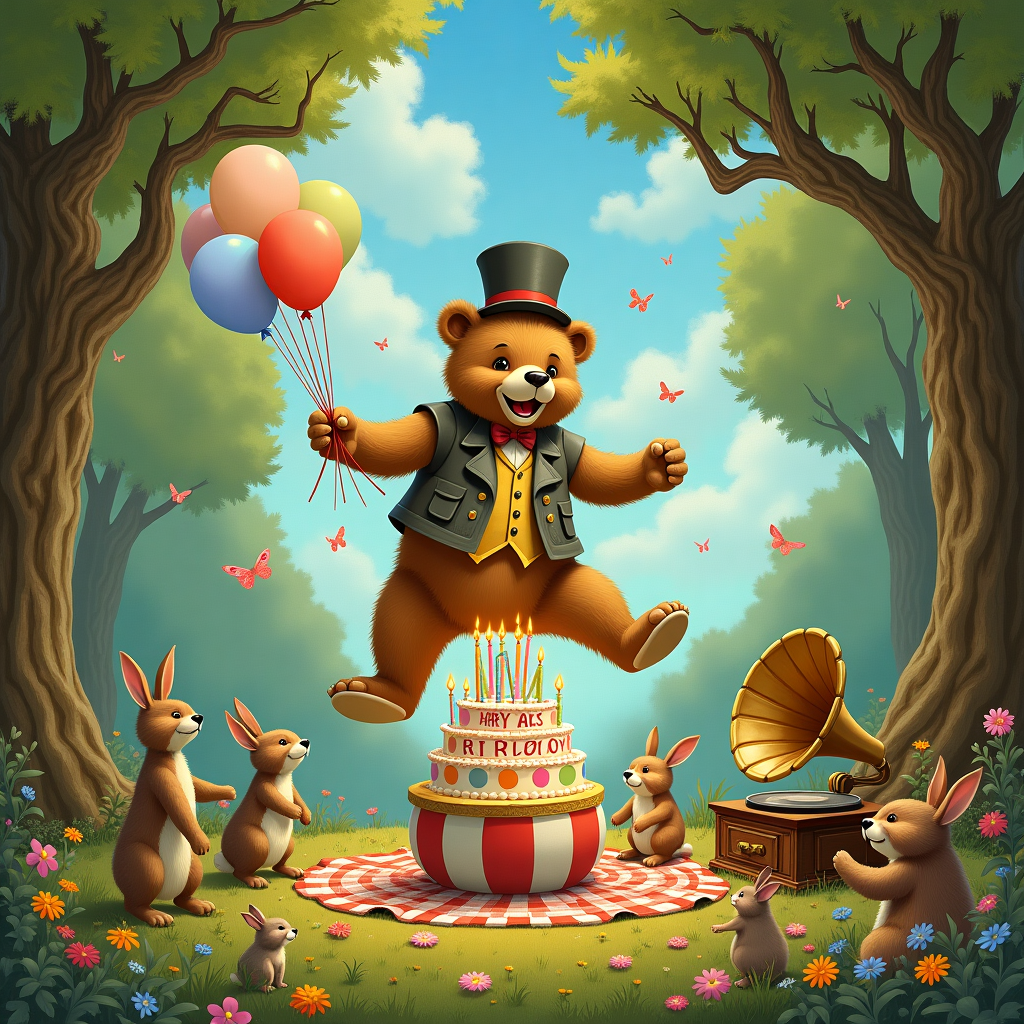 Teddy bear , and Birthday Card