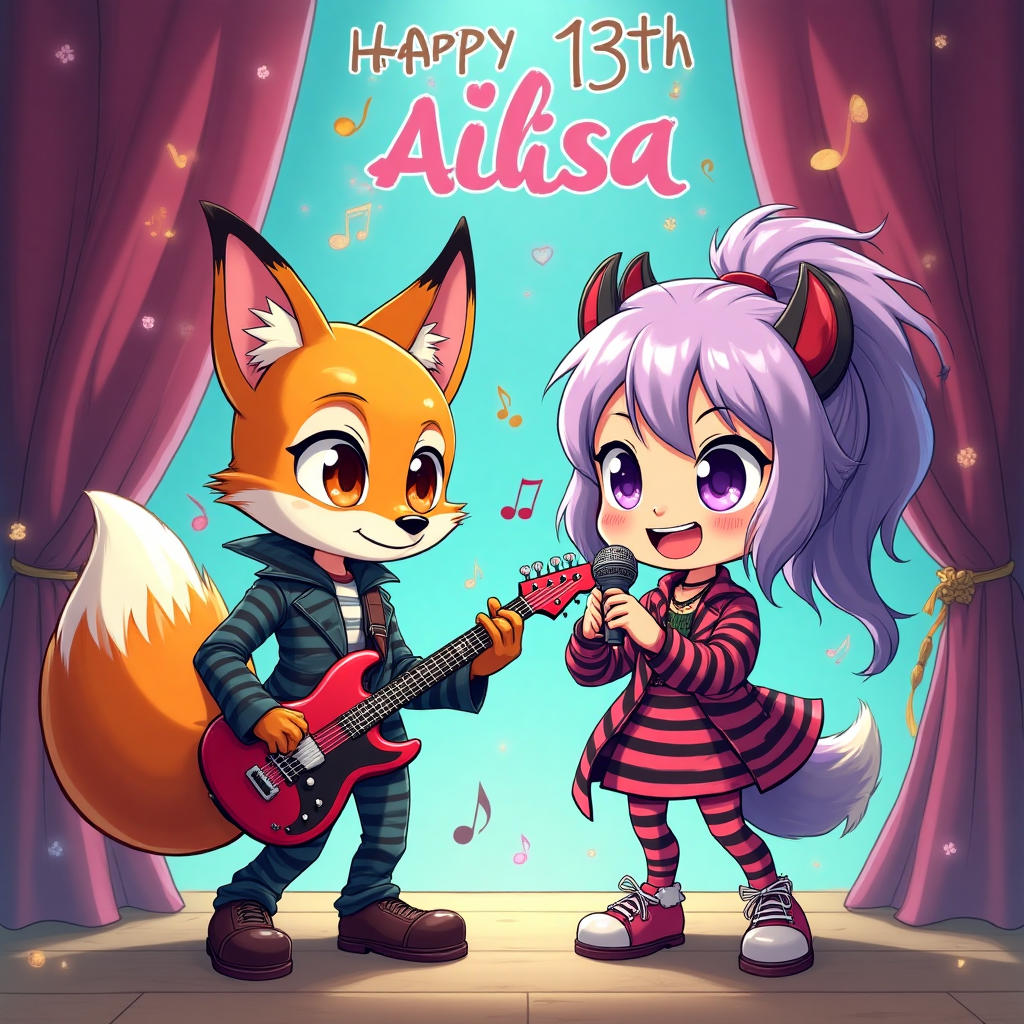 Demon slayer, Jinx, Anime, Singing, Guitar, Musical theatre, Beetlejuice, Foxes, and Birthday Card