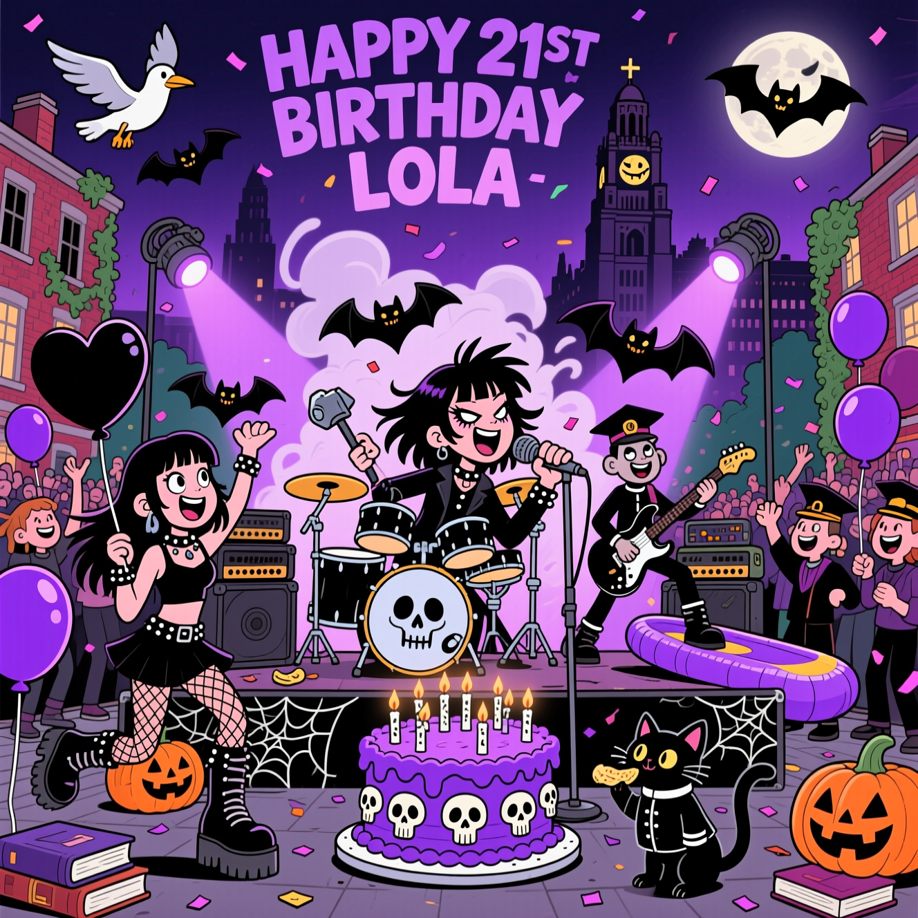 My chemical romance , Gigs, Halloween , University , Liverpool , Purple , Emos, Goths , and Birthday Card