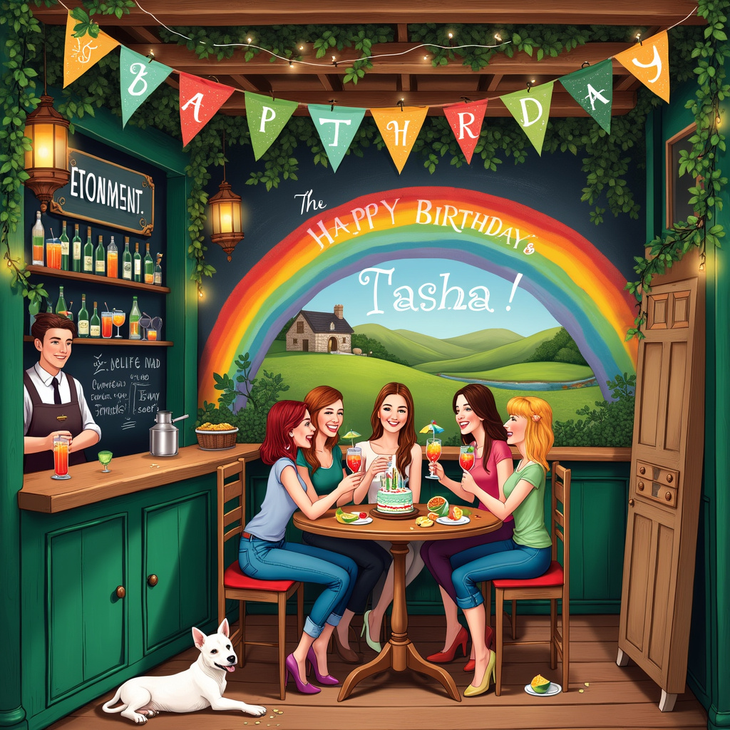 Cocktails, Girlfriends, Pub, Cozy, and Northern ireland Birthday Card