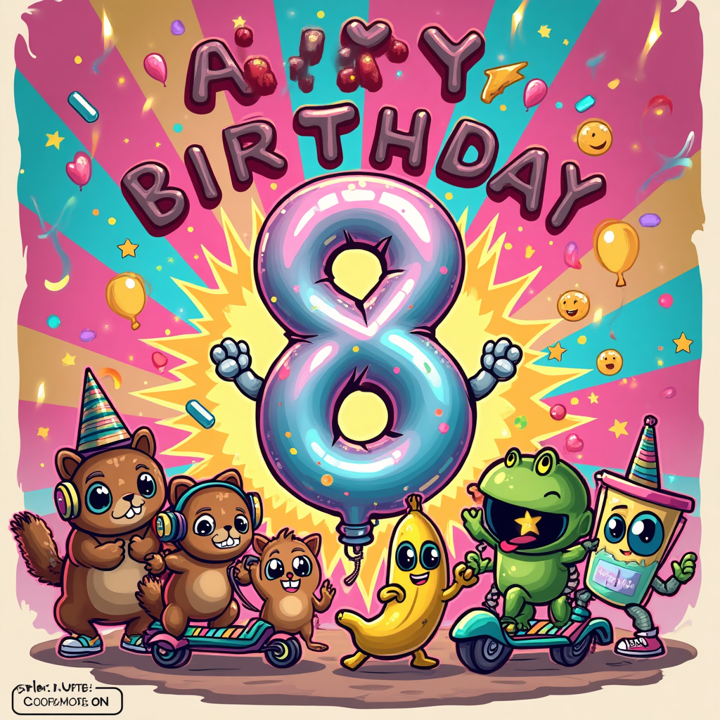 Brainrot characters, and Birthday Card