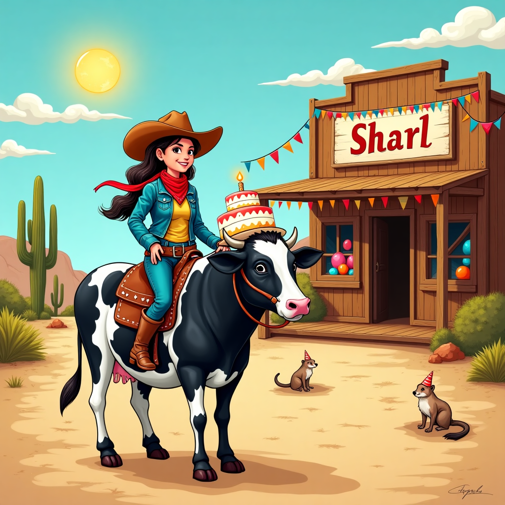 Cowgirl Birthday Card