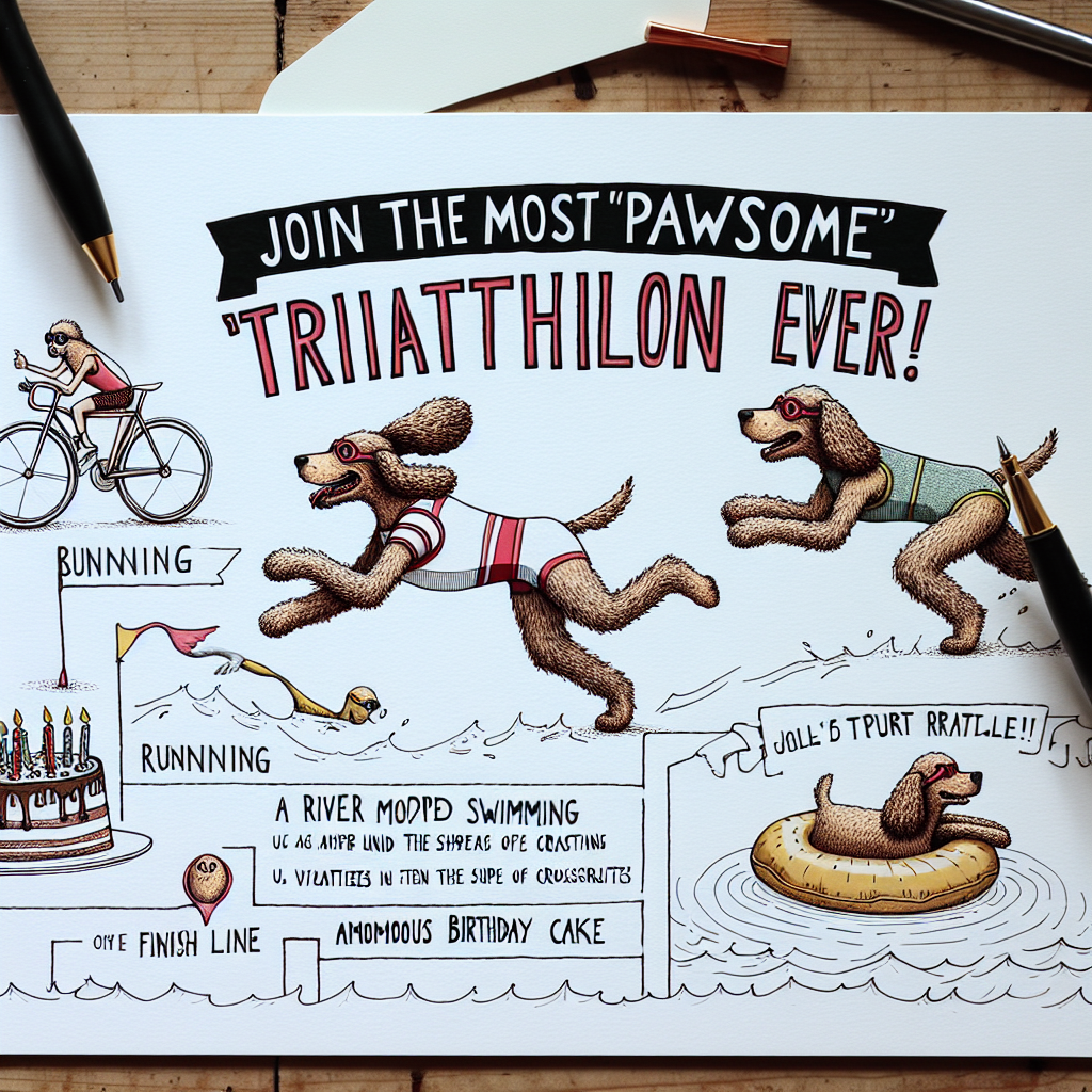 Triathlons, cocker spaniel, croissants, aperol spritz Birthday Card