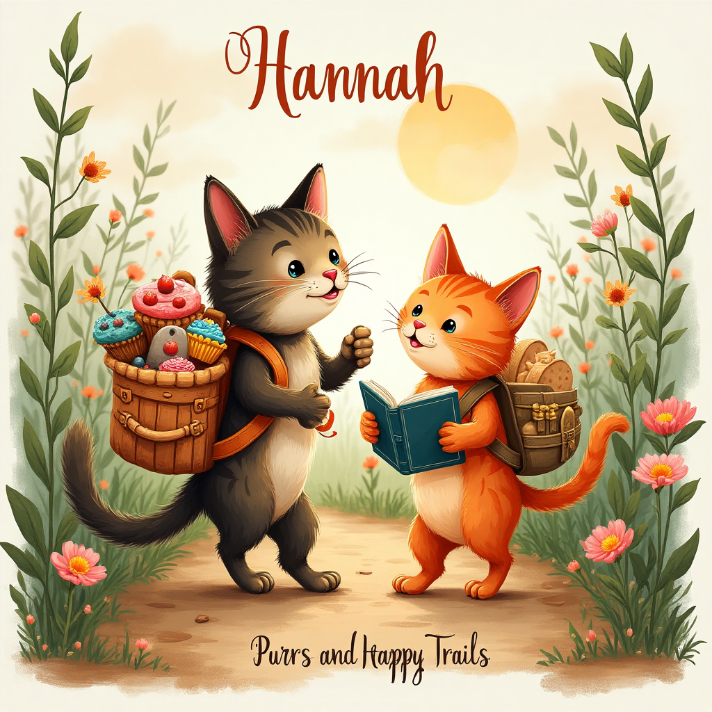 Tabby cat, Ginger cat, Hiking, Making ceramics, Vegan baking, Flowers, Cosy, Kindle, and Birthday Card