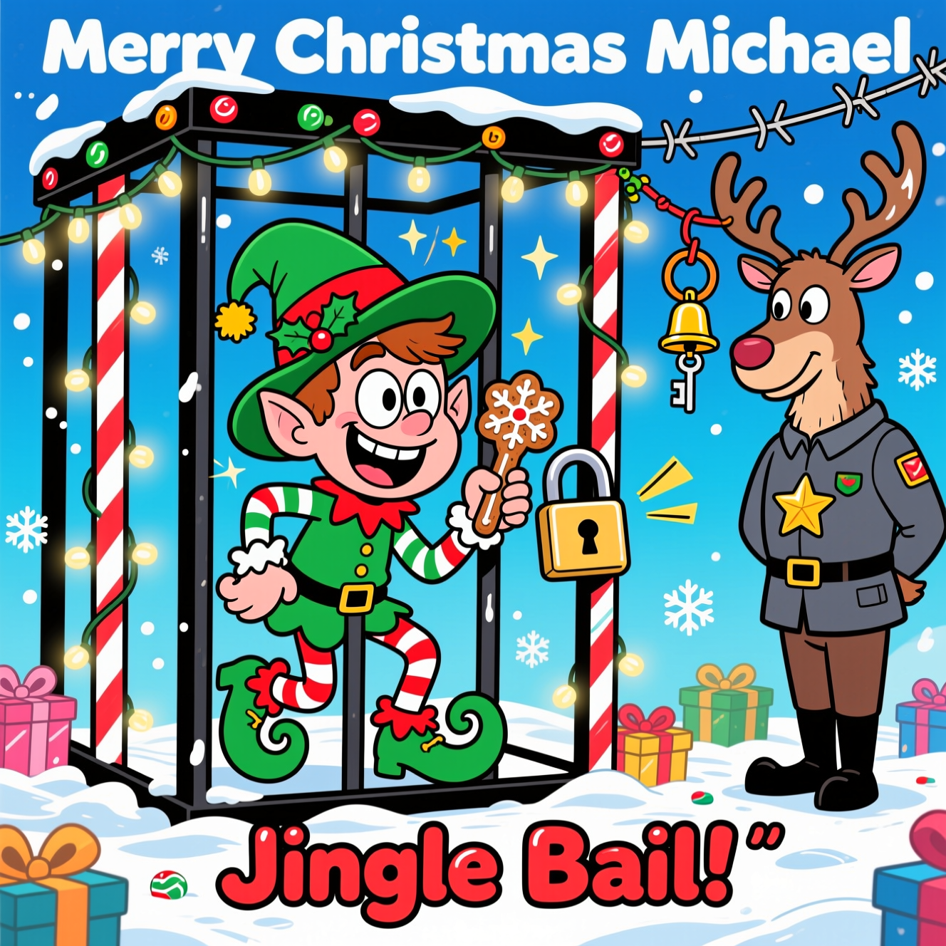 Prison, Elf, and Christmas Card